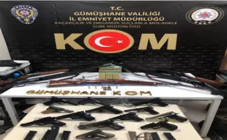 8 ilde eş zamanlı kaçak silah operasyonu
