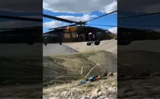 Adıyaman’da dağlık arazide yaralanan vatandaş helikopterle kurtarıldı