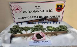 Adıyaman Jandarması’ndan uyuşturucu ve silah operasyon