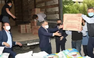 Ahmet Yesevi Üniversitesinden Türkistan’ın Maktaaral köylerine yardım
