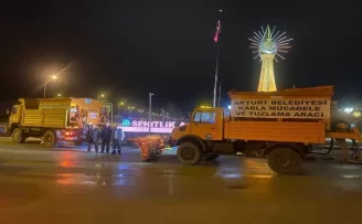 Akyurt Belediyesi’nde kar nöbeti
