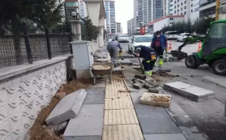 Ankara Büyükşehir’den kaldırım atağı
