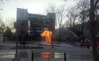 Ankara’da doğalgaz borusu patladı
