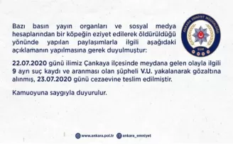 Ankara’da köpeğe eziyet ederek öldüren zanlı tutuklandı
