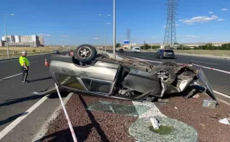 Ankara’da otomobil takla attı: 1 ölü
