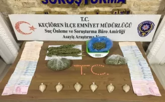 Ankara’da toplam 46 suç kaydı bulunan 3 kişi uyuşturucu madde ile yakalandı
