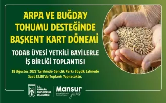 Ankara’da üreticilere tohum desteği
