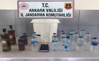 Ankara jandarmasından kaçak ve sahte içki operasyonu

