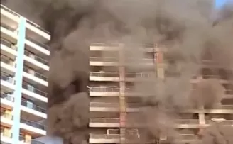 Antalya Alanya’da otel inşaatında yangın!