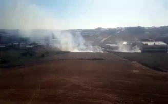 Arnavutköy’de otluk alanda yangın

