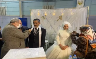 Artvin’de işitme engelli çift dünya evine girdi
