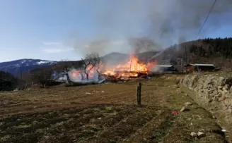 Artvin’de korkutan yangın