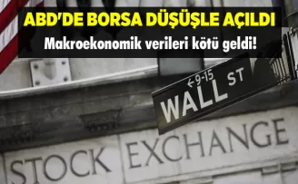 ABD'de endeksler kötü gelen makroekonomik verilerin etkisiyle düşüşle açıldı