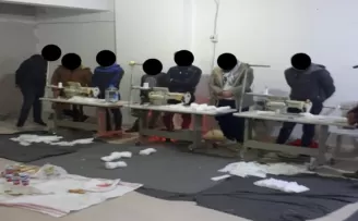 Asma katta kaçak maske üretimi
