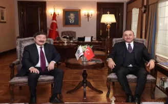 Bakan Çavuşoğlu, TÜRKSOY Genel Sekreteri Kaseinov ile görüştü
