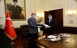 Bakan Gül, TBB Başkanı Feyzioğlu ile görüştü