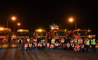 Bakan Karaismailoğlu yeni yıla Bolu Dağı’nda girdi
