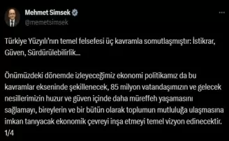 Bakan Şimşek: “Güven, ancak kurala göre politikalar uygulanarak temin edilebilir”
