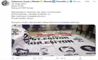 Bakan Soylu: “Dünyanın hiçbir demokratik ülkesinde buna müsaade edilmez”
