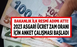 Bakanlık Asgari Ücret İçin Anket Çalışmasına Başladı!
