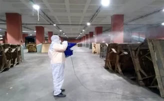 Barampaşa’da ‘korona’ dezenfeksiyonu
