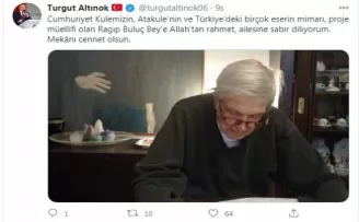 Başkan Altınok’tan Mimar Buluç için başsağlığı mesajı
