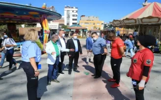 Başkan Aydıner korona virüs denetiminde
