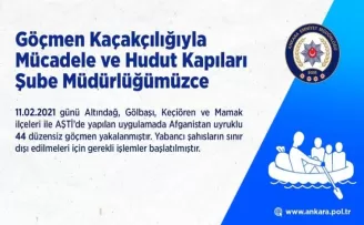 Başkent’te 44 düzensiz göçmen yakalandı
