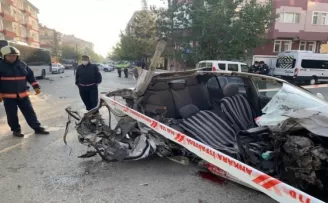 Başkent’te otobüse çarpan araç sürücüsü ağır yaralandı
