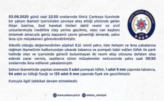 Başkent’te sağa sola ateş eden şahıs yakalandı
