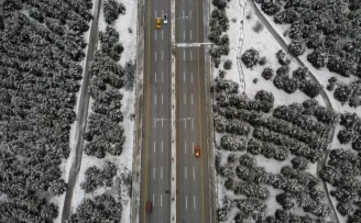 Başkent’tin kartpostallık kar manzaraları havadan görüntülendi
