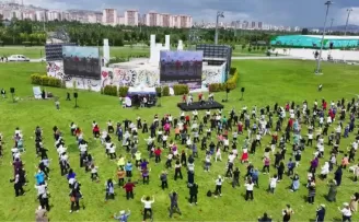 Başkentli kadınlar Guinness için ter döktü