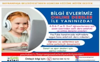 Bayrampaşa Belediyesinden uzaktan eğitime büyük destek
