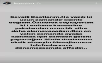 Boğaç Aksoy lenf kanserine yakalandı
