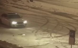 Bolu’da drift yapan sürücülere Jandarma müdahalesi