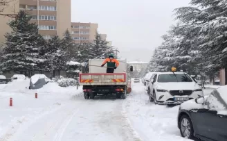 Çankaya’da aralıksız karla mücadele
