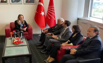 CHP heyeti DSP heyeti ile bayramlaştı
