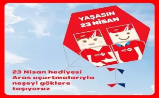 Çocuklara özel bir etkinlikle 23 Nisan coşkusu gökyüzünde yaşandı
