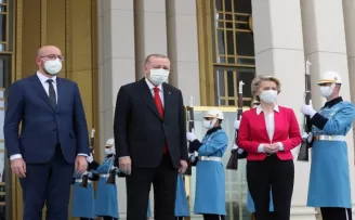 Cumhurbaşkanı Erdoğan AB heyetini kabul etti
