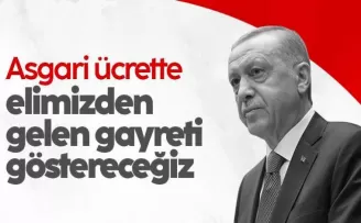 Cumhurbaşkanı Erdoğan’dan asgari ücret açıklaması!