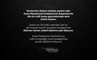 Cumhurbaşkanı Erdoğan’dan Bulgaristan’a taziye mesajı
