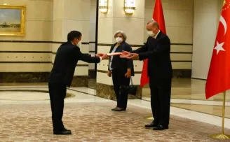Cumhurbaşkanı Erdoğan, Moğolistan Büyükelçisi Munkhbayar’ı kabul etti
