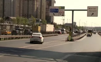D -100 Karayolu’nda tehlikeli anlar
