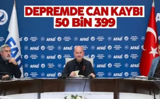 Deprem felaketinde can kaybı 50 bin 399 oldu