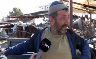 Depremde hayvanları telef oldu, o anları gözyaşları içinde anlattı
