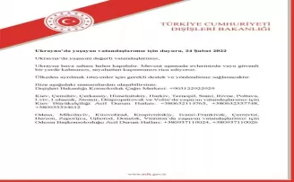 Dışişleri Bakanlığından Ukrayna’daki Türk vatandaşlarına uyarı
