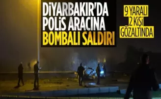 Diyarbakır'da polis servis aracına bombalı saldırı: 1 sivil, 8 polis yaralı