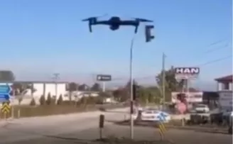 Düzce’de drone destekli trafik denetimleri sürüyor