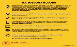 Elektrik ve doğalgaz işlemleri evden yapılabilecek
