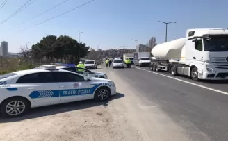 Emniyet şeridini ihlal eden sürücü drone ile yakalandı
